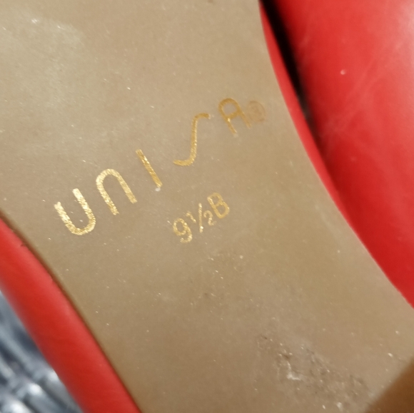 Unisa Red Leather Mules 9.5 ❤️ - Picture 6 of 11